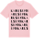 Pink Cotton t-shirt med Karlsbyn ordlek t-shirt