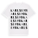 White t-shirt med Karlsbyn ordlek t-shirt