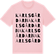 Pink Cotton t-shirt med Karlsgårdarna ordlek t-shirt
