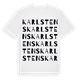 White t-shirt med Karlstens ordlek t-shirt