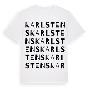 Karlstens ordlek t-shirt – ekologisk bomull t-shirt från Pinshirt
