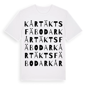 Kårtäkts fäbodar ordlek t-shirt – ekologisk bomull t-shirt från Pinshirt