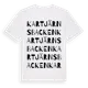 White t-shirt med Kartjärnsbacken ordlek t-shirt