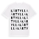 White t-shirt med Kårtylla ordlek t-shirt