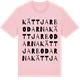 Pink Cotton t-shirt med Kättjarbodarna ordlek t-shirt