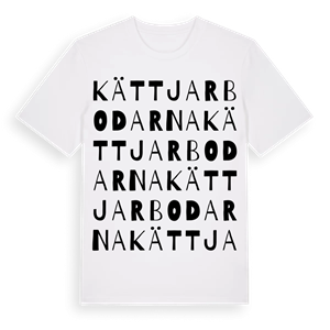 Kättjarbodarna ordlek t-shirt – ekologisk bomull t-shirt från Pinshirt