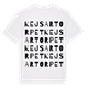 White t-shirt med Kejsartorpet ordlek t-shirt