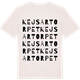 Vintage White t-shirt med Kejsartorpet ordlek t-shirt