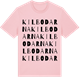 Pink Cotton t-shirt med Kilbodarna ordlek t-shirt