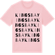 Pink Cotton t-shirt med Kings Bay ordlek t-shirt