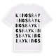 White t-shirt med Kings Bay ordlek t-shirt