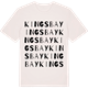 Vintage White t-shirt med Kings Bay ordlek t-shirt