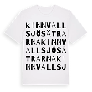 Kinnvallsjösätrarna ordlek t-shirt – ekologisk bomull t-shirt från Pinshirt