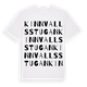White t-shirt med Kinnvallsstugan ordlek t-shirt