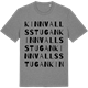 Mid Heather Gray t-shirt med Kinnvallsstugan ordlek t-shirt