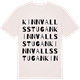Vintage White t-shirt med Kinnvallsstugan ordlek t-shirt