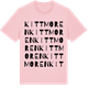 Pink Cotton t-shirt med Kittmoren ordlek t-shirt