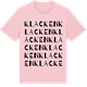 Pink Cotton t-shirt med Klacken ordlek t-shirt