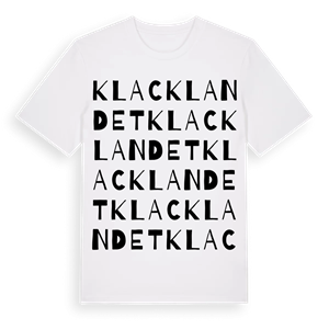 Klacklandet ordlek t-shirt – ekologisk bomull t-shirt från Pinshirt