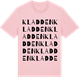 Pink Cotton t-shirt med Kladden ordlek t-shirt