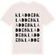Vintage White t-shirt med Kladden ordlek t-shirt