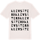 Vintage White t-shirt med Klevsätern ordlek t-shirt