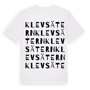 Klevsätern ordlek t-shirt – ekologisk bomull t-shirt från Pinshirt