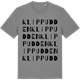 Mid Heather Gray t-shirt med Klippudden ordlek t-shirt
