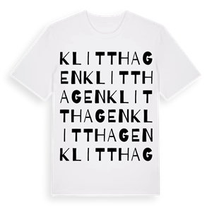 Klitthagen ordlek t-shirt – ekologisk bomull t-shirt från Pinshirt