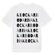 White t-shirt med Klockarbodarna ordlek t-shirt
