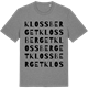 Mid Heather Gray t-shirt med Klossberget ordlek t-shirt