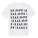White t-shirt med Klumpfall ordlek t-shirt