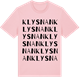Pink Cotton t-shirt med Klysnan ordlek t-shirt