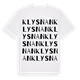 White t-shirt med Klysnan ordlek t-shirt
