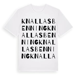 Knallasbenning ordlek t-shirt – ekologisk bomull t-shirt från Pinshirt