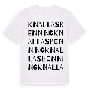 Knallasbenning ordlek t-shirt – ekologisk bomull t-shirt från Pinshirt
