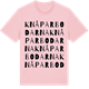 Pink Cotton t-shirt med Knåparbodarna ordlek t-shirt