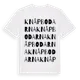 White t-shirt med Knåpbodarna ordlek t-shirt