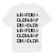 White t-shirt med Knaperbacken ordlek t-shirt