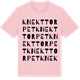 Pink Cotton t-shirt med Knekttorpet ordlek t-shirt