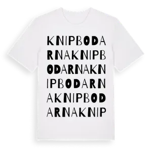Knipbodarna ordlek t-shirt – ekologisk bomull t-shirt från Pinshirt