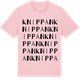 Pink Cotton t-shirt med Knippan ordlek t-shirt