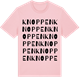 Pink Cotton t-shirt med Knoppen ordlek t-shirt