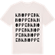 Vintage White t-shirt med Knoppen ordlek t-shirt