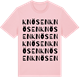 Pink Cotton t-shirt med Knösen ordlek t-shirt