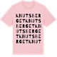 Pink Cotton t-shirt med Knutsberget ordlek t-shirt
