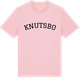 Pink Cotton t-shirt med Knutsbo böjd t-shirt