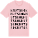 Pink Cotton t-shirt med Knutsbo ordlek t-shirt