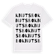 White t-shirt med Knutsbo ordlek t-shirt