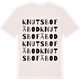 Vintage White t-shirt med Knutsbo fäbod ordlek t-shirt